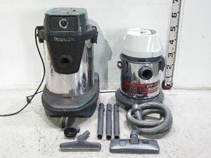 (1円スタート) makita マキタ 乾湿両用 業務用 集じん機 490 集塵機 ＆ 藤原産業 乾湿両用掃除機 SVC-300SCL-AL 動作良好 A2357