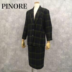 PINORE ピノーレ 株式会社キング スーツスカート セットアップ テーラードジャケット チェック ウール レディース サイズ9号