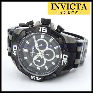 【新品・送料無料】インビクタ INVICTA 腕時計 メンズ クォーツ クロノグラフ PRO DIVER 33841 ブラック シリコンバンド