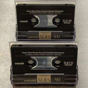 1917BT マクセル XLII-S 90 100分 ハイポジ 2本 カセットテープ/Two Maxell XLII-S 90 100 Type II High Position Audio Cassette