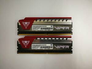 保証あり Viper PVE48G280C6KRD DDR4 2800 PC4-22400 メモリ 4GB×2枚 計8GB デスクトップパソコン用 金属カバー付き