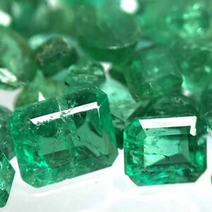 〔天然エメラルドおまとめ20ct〕a ルース 裸石 宝石 ジュエリー jewelry emerald beryl ベリル 緑玉 DI0 ①