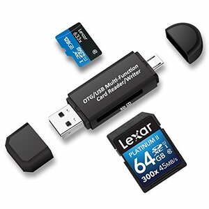 Philonext Micro USB/USB接続 PC/Androidスマートフォン・タブレット用カードリーダー(Micro SD/SD両対応