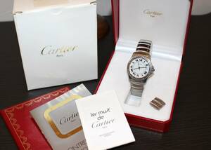 ☆時計 ☆Cartier（カルティエ）☆W20026K1☆サントス W文字盤 レディース 自動巻き 腕時計☆稼動品☆『VRW-134』