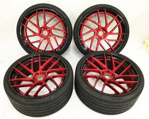 4本セット BC forged HCA214 オーダー ホイール 22インチ 9.5J-22 ET28 5/114.3 11J-22 ET24 5/114.3 タイヤ Pirelli 17年製 マセラティ