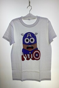 【Mサイズ】プリント Tシャツ　白【d-80】