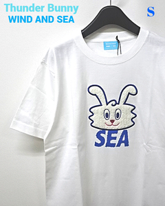 S 新品【WIND AND SEA Thunder Bunny x WDS T-SHIRTS 1 WDS-C-TDBY-23-Q4-01 WHITE サンダー バニー x ウィンダンシー Tシャツ ホワイト】
