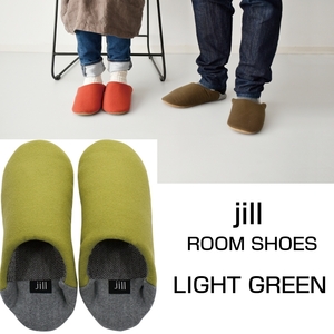 ルームシューズ JILL レディース LIGHT GREEN 23.0～24.5cm おしゃれ フェルト＆ヘリンボーンスリッパ