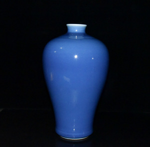 【超珍館蔵】清 康熙年製款 天藍釉 梅瓶 古陶瓷品 置物 古賞物 古美術品 稀少珍蔵品