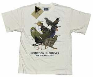 保管品 ニュージランド製 アニマル 鳥 野鳥 プリント 半袖 Tシャツ