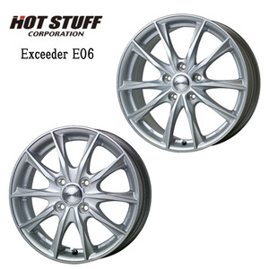 送料無料 ホットスタッフ ExceederE06 3.5J-12 +42 4H-100 (12インチ) 4H100 3.5J+42【2本セット 新品】