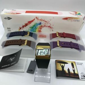 TECHNOS テクノス Mormaii 腕時計 ラバーベルト 着せ替え 箱付き 動作品　Z-1