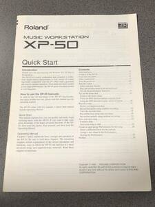 Roland XP50 英語 取扱説明書