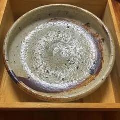 初代中川自然坊　絵粉引唐津鉢32cm