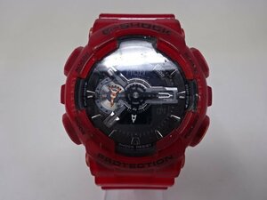 ◆CASIO カシオ 腕時計 G-SHOCK GA-110CR デジアナ クォーツ メンズ クリア レッド 中古◆7212