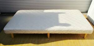 ベッド　脚付き　ボンネル　マットレス　一体式　シングルベッド　組立簡単　シンプル　コンパクト　木脚　恒盛 【　直接引取歓迎　】