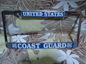 即決　ＵＳ　COAST GUARD　沿岸警備隊　オリジナル　ヴィンテージ　ライセンス　ナンバープレート　カバー　ステンレス 