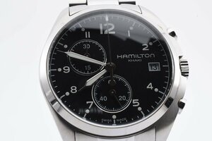 美品 ハミルトン H765120 デイト クロノグラフ ラウンド メンズ 腕時計 HAMILTON