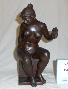 Maillol マイヨール ブロンズ像 裸婦像 高さ約28.5cm 重量約3.01kg オブジェ 置物 西洋彫刻