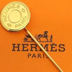 HERMES セリエ ブローチピン ゴールド ストール ハット アクセサリー