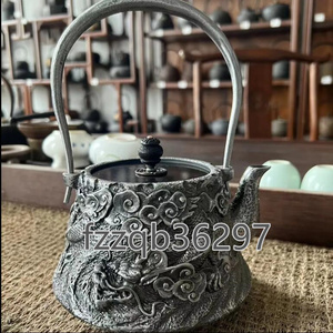 1300ML 鉄瓶でお茶を沸かす家庭用鋳鉄ケトル砂鉄純手作り銑鉄コーティング手作り茶器ゆで水ポット 