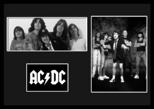 10種類!AC/DC/エーシー・ディーシー/ROCK/ロックバンドグループ/証明書付きフレーム/BW/モノクロ/ディスプレイ (9-3W)