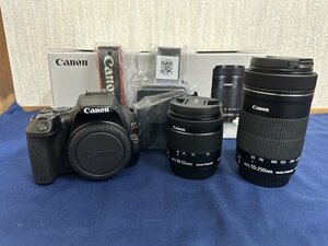 canon キャノン EOS Kiss X10 Wズームキット デジタル一眼レフカメラ ブラック EF-S 18-55 IS STM/EF-S 55-250 IS STM Kit 中古 美品