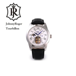 JOHNNYROGER メンズ 男性用 腕時計 本物保証 フライングトゥールビヨン パワーリザーブ搭載 本格 手巻き 正規品 Roi