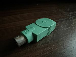 USB-PS/2変換アダプタ 緑