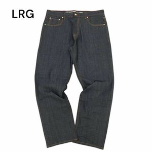 美品★ LRG エルアールジー 通年 真紺★ ストレッチ テーパード デニム パンツ ジーンズ Sz.38　メンズ 大きいサイズ　C4B01914_4#R