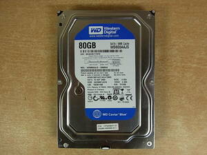 ◎H/775●ウェスタン・デジタル Western Digital☆3.5インチHDD(ハードディスク)☆80GB SATA300 7200rpm☆WD800AAJS☆中古品