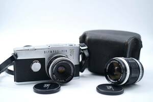 OLYMPUS オリンパス PEN-F D.Zuiko Auto-S 38mm 1:2.8 G.Zuiko Auto-W 25mm 1:2.8 フィルムカメラ 現状品