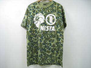 NESTA BRAND ネスタブランド Tシャツ 半袖 トップス 迷彩 カモフラ ロゴ 緑 グリーン サイズXL