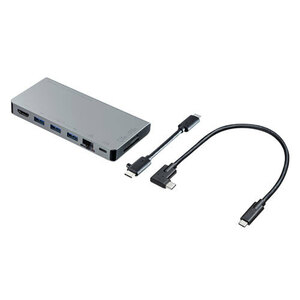 USB Type-C ドッキングハブ HDMI・LANポート・カードリーダー搭載 サンワサプライ USB-3TCH14S2 新品 送料無料