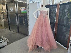 ▲OG▲【極美品】 高級ウエディングカラードレス　　ピンク　Aライン　　ブライダル　W６０　K2405-248