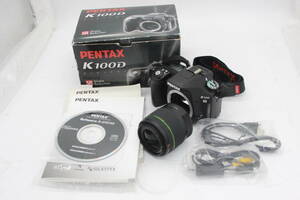 【返品保証】 【便利な単三電池で使用可】ペンタックス Pentax K100 D smc Pentax-DA 18-55mm F3.5-5.6 AL WR 元箱付き デジタル一眼 s8760