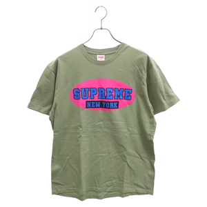SUPREME シュプリーム 23SS NEWYORK Tee フロントロゴプリント半袖Tシャツ カーキ