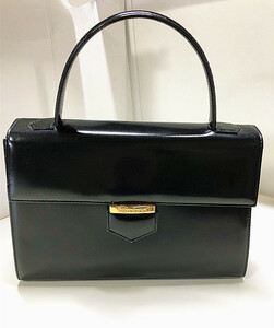 美品 vintage ★イヴ サンローラン★ハンドバッグ YSL 金ロゴ (D2)