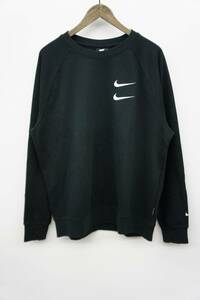 NIKE ナイキ SWOOSH CREW FRENCH TERRY クルーネック スウェット 長袖 シャツ CJ4872-010 黒 サイズXL 622N