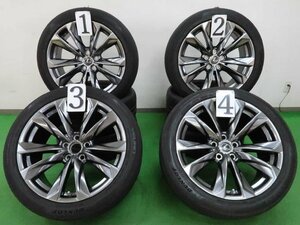 4本 レクサス LS Fスポーツ 純正 20インチ 8.5J +25 9.5J +35 5H PCD120 ラジアル DUNLOP VEURO 245/45R20 275/40R20 LS500h タイヤおまけ