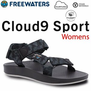 【送料無料】サンダル ビーチサンダル ストラップサンダル freewaters フリーウォータース Cloud9 Sport WMS (Womens) WO-089-BKTY 25cm