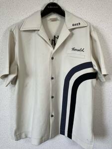 ヴィンテージ 50s-60s ボーリングシャツ 開襟シャツ Los Angels ソーベニアシャツ 刺繍 US買付品