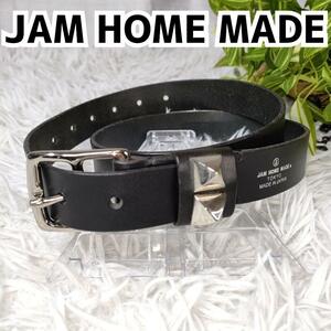 ジャムホームメイド ベルト スタッズ ブラック レザー プレーンスタッズベルト JAM HOME MADE POSTプレーンスタッズベルト メンズ 男性 革