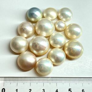 ☆マベパール14点おまとめ150ct☆A 約10.0-17.1mm パール 半円真珠 ジュエリー 裸石 宝石 pearl jewelry ②