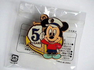 東京ディズニーシー 5周年記念ピンバッジ　ミッキーマウス