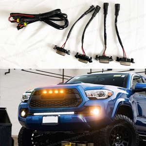 トヨタ タコマ ライト TRD プログリル LED グリル マーカー 4連 スモークレンズ アンバー 汎用 SUV TACOMA 4WD オフロード ジムニー