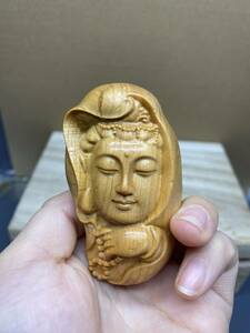 極上品 観音菩薩 観音菩薩像 木彫り 仏教美術品 仏師で仕上げ品 天然の木 仏像 置物