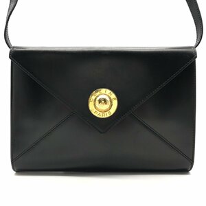 1円 美品 CELINE セリーヌ スターボール 金具 ヴィンテージ レザー ショルダー バッグ ブラック a3223