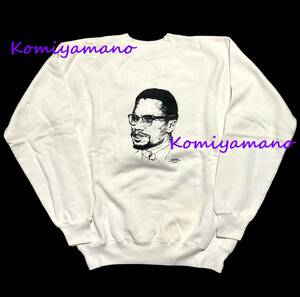 80s 90s ビンテージ マルコムX Malcolm X スウェット アメリカ製 Lサイズ ヘインズ Hanes 古着 Vintage Sweatshirt トレーナー 激レア