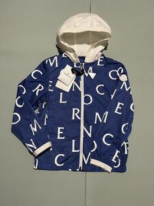 新品 モンクレール MONCLER ジャパンタグ付 ロゴマーク モノグラム ウインドブレーカー 撥水 ジャケット 青系 キッズ 子供 大人 女性S1０